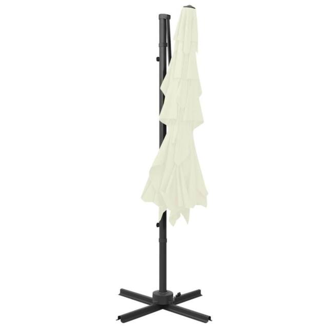 Berkfield Home Harmful 4-Tier Parasol with Aluminium Pole Sand 250x250 cm in Beige - image 1