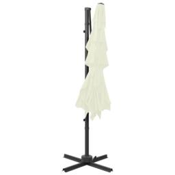Berkfield Home Harmful 4-Tier Parasol with Aluminium Pole Sand 250x250 cm in Beige - thumbnail 1