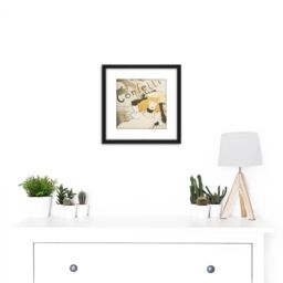 Artery8 Toulouse-Lautrec Bella Confetti Advert 8X8 Inch Square Wooden Framed Wall Art Print Picture with Mount in Black - thumbnail 2