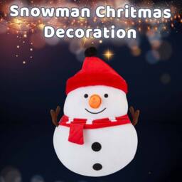 VFM e-Store Christmas Snowman Wall Decoration Plush Gift 49cm x 41cm White X 1 - Size: 49 cm x 41 cm - thumbnail 3