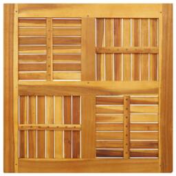 Berkfield Home Table Top 80x80x2.2 cm Square Solid Wood Acacia in Brown - thumbnail 6