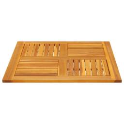 Berkfield Home Table Top 80x80x2.2 cm Square Solid Wood Acacia in Brown - thumbnail 3