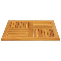 Berkfield Home Table Top 80x80x2.2 cm Square Solid Wood Acacia in Brown - thumbnail 5