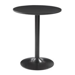 ERGOVEXA Round Dining Table 60CM Top for Bar Pub Coffee Tea Dining Bistro in Black - thumbnail 1