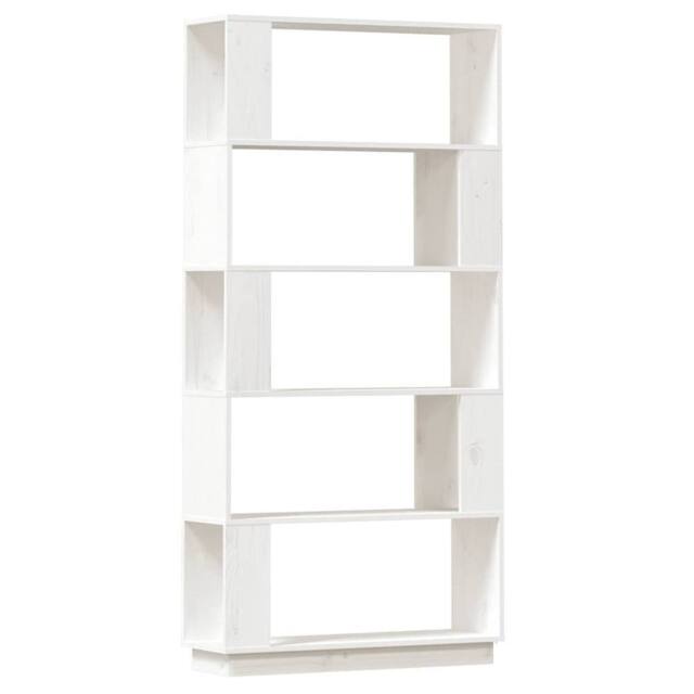 Berkfield Home Book Cabinet/Room Divider White 80x25x163.5 cm Solid Wood Pine - image 1