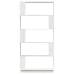 Berkfield Home Book Cabinet/Room Divider White 80x25x163.5 cm Solid Wood Pine - thumbnail 3