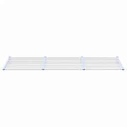 Berkfield Home Door Canopy Grey & Transparent 297.5x90 cm Polycarbonate in Clear - thumbnail 3