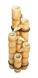 Primrose Bamboo Tubes Column Water Feature Fountain Cascade Outdoor Wood Effect in Beige - thumbnail 6