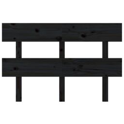 Berkfield Home Bed Headboard Black 144x3x81 cm Solid Wood Pine - Size: 144 x 3 x 81 cm - thumbnail 3