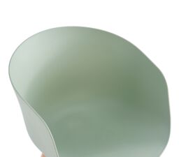 Nordlys Set of 4 Scandinavian Dining Chairs Wooden Legs in Green - thumbnail 5