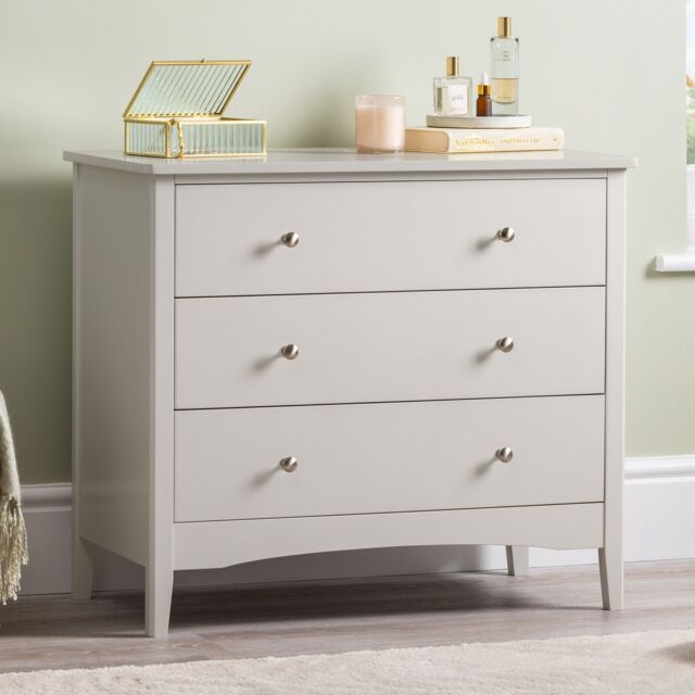 Christow Natural Chest of Drawers Modern 3 Drawer Bedroom Storage Unit Furniture Cabinet in Brown - image 1