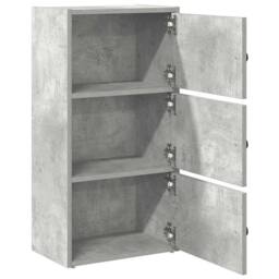 Berkfield Home Bookcase Concrete Grey 40x24x77 cm Engineered Wood - Size: 40 x 24 x 77 cm - thumbnail 5