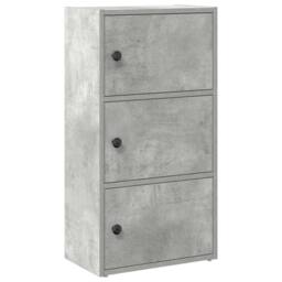 Berkfield Home Bookcase Concrete Grey 40x24x77 cm Engineered Wood - Size: 40 x 24 x 77 cm - thumbnail 1