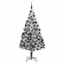 Berkfield Home Artificial Christmas Tree with 300 LEDs with Stand Green 210 cm - thumbnail 3