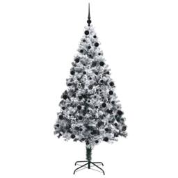 Berkfield Home Artificial Christmas Tree with 300 LEDs with Stand Green 210 cm - thumbnail 4