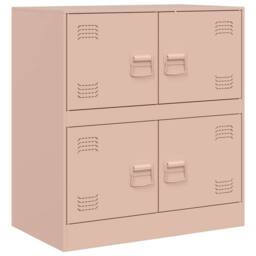 Berkfield Home Sideboard Pink 67x39x73 cm Steel - Size: 67 x 39 x 73 cm - thumbnail 3