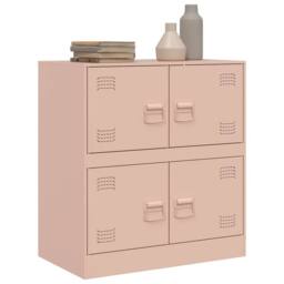 Berkfield Home Sideboard Pink 67x39x73 cm Steel - Size: 67 x 39 x 73 cm - thumbnail 5