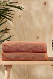 CHRISTY 'Brixton' Luxury Textured 100% Cotton Towels in Terracotta - thumbnail 4