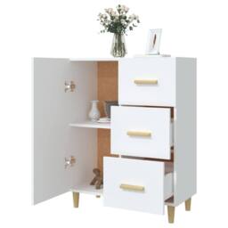 Berkfield Home Sideboard White 69.5x34x90 cm Engineered Wood - thumbnail 4