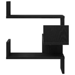 Berkfield Home Wall Shelves 2 pcs Black Oak 40x40x49.5 cm Engineered Wood - thumbnail 6