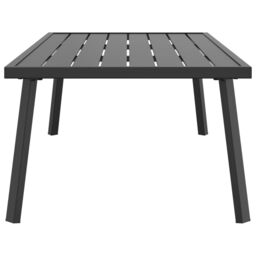 Berkfield Home Garden Coffee Table Anthracite 110x55x35cm Steel in Black - Size: 110 x 55 x 35 cm - thumbnail 4