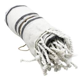 Four Candle Charcoal Hamman Spa Towel Soft Absorbent Cotton Blend 170 x 90cm - Size: 170 x 90 cm - thumbnail 2