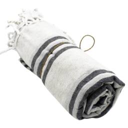 Four Candle Charcoal Hamman Spa Towel Soft Absorbent Cotton Blend 170 x 90cm - Size: 170 x 90 cm - thumbnail 3