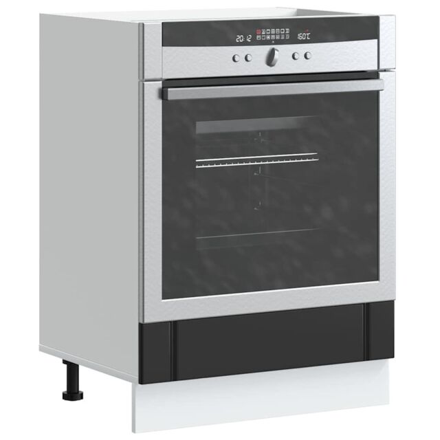 Berkfield Home Oven Cabinet Lucca Black Engineered Wood - image 1