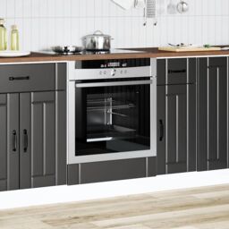 Berkfield Home Oven Cabinet Lucca Black Engineered Wood - thumbnail 3