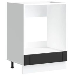 Berkfield Home Oven Cabinet Lucca Black Engineered Wood - thumbnail 2