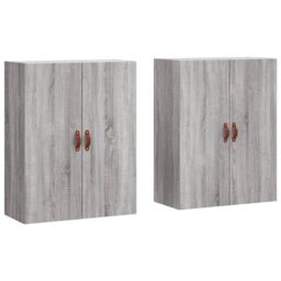 Berkfield Home Wall Mounted Cabinets 2 pcs Grey Sonoma 69.5x34x90 cm - thumbnail 2