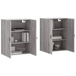 Berkfield Home Wall Mounted Cabinets 2 pcs Grey Sonoma 69.5x34x90 cm - thumbnail 3