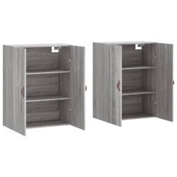 Berkfield Home Wall Mounted Cabinets 2 pcs Grey Sonoma 69.5x34x90 cm - thumbnail 4