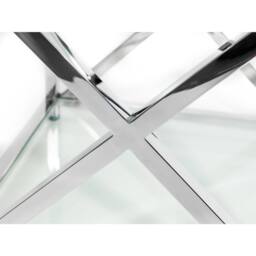 Cheshire Monaco Lamp Table in Glass & Silver - thumbnail 8
