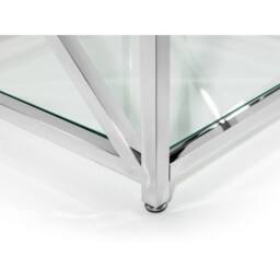 Cheshire Monaco Lamp Table in Glass & Silver - thumbnail 6