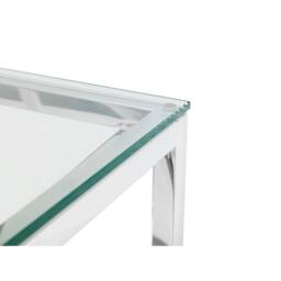 Cheshire Monaco Lamp Table in Glass & Silver - thumbnail 5