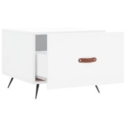 Berkfield Home Coffee Table White 50x50x40 cm Engineered Wood - Size: 50 x 50 x 40 cm - thumbnail 6