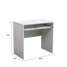 Home Source Computer Desk PC Laptop Table Home Office Study Workstation Gaming in White - thumbnail 7