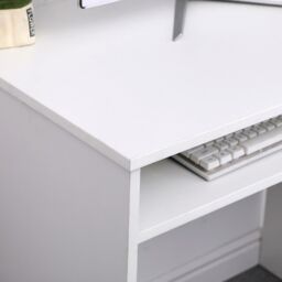 Home Source Computer Desk PC Laptop Table Home Office Study Workstation Gaming in White - thumbnail 6