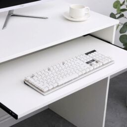 Home Source Computer Desk PC Laptop Table Home Office Study Workstation Gaming in White - thumbnail 5