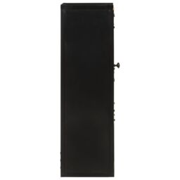 Berkfield Home Bathroom Cabinet 40x27x90 cm Iron & Solid Wood Mango - Size: 40 x 27 x 90 cm - thumbnail 4