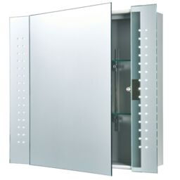 Loops 2 PACK IP44 LED Bathroom Mirror 60cm x 65cm Cabinet Light IR Switch & Shaver - Size: 60 cm x 65 cm - thumbnail 2