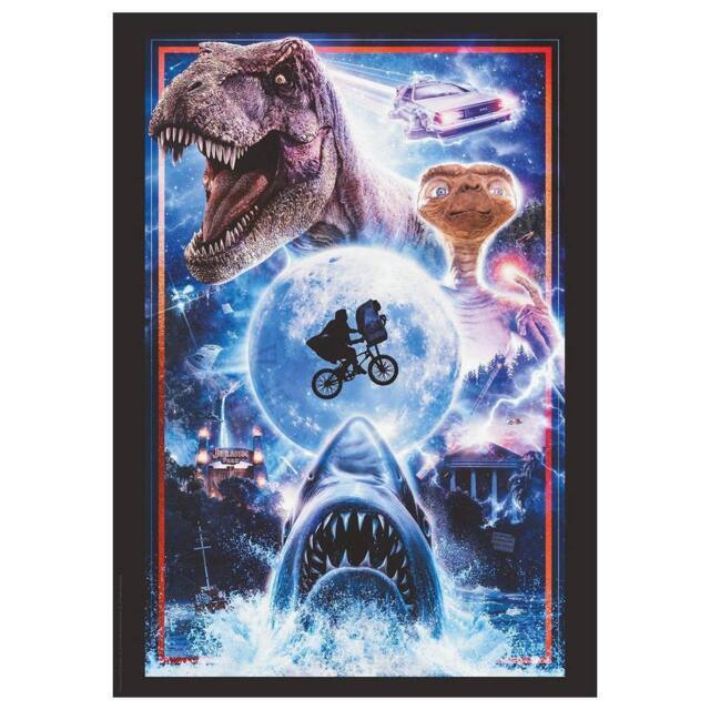 Amblin Limited Edition Classic Films A3 Art Print in Blue