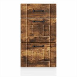 Berkfield Home Kitchen Base Cabinet Lucca Smoked Oak Engineered Wood in Brown - thumbnail 4
