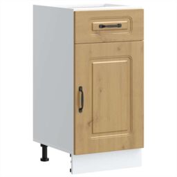 Berkfield Home Kitchen Base Cabinet Kalmar Artisan Oak Engineered Wood in Brown - thumbnail 2