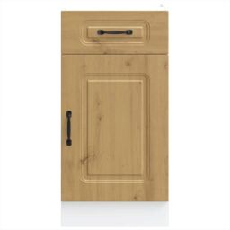 Berkfield Home Kitchen Base Cabinet Kalmar Artisan Oak Engineered Wood in Brown - thumbnail 4