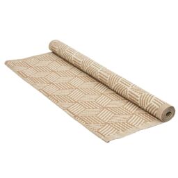 mysmartbuy Alfresco Mat - Water Resistant Outdoor Garden Geometric Pattern Rug in Taupe - Size: 120 cm x 180 cm - thumbnail 2