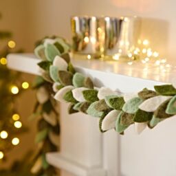 Paper High Felt Greenery Christmas Garland in Green