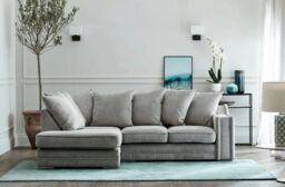 Snugg Furniture UK Limited (Left Hand) Robin Studed Corner Sofa in Grey - thumbnail 2