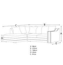 Snugg Furniture UK Limited (Left Hand) Robin Studed Corner Sofa in Grey - thumbnail 5